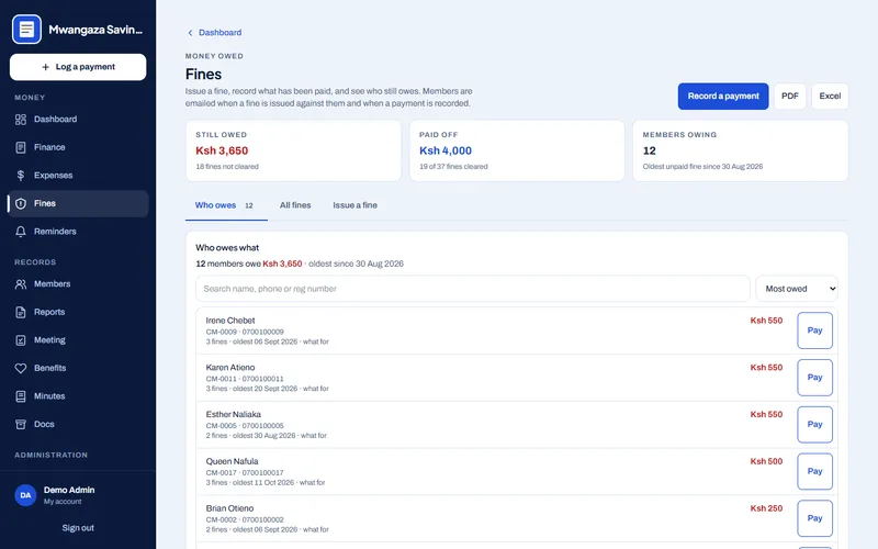 Chama Management System — screenshot 3
