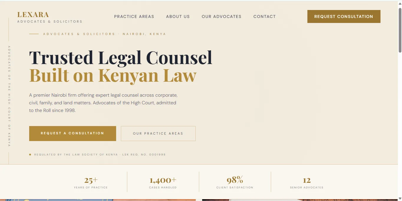 Lexara Law — main view